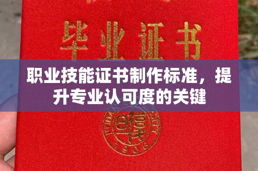 灵石职业技能证书制作标准，提升专业认可度的关键