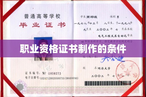 灵石职业资格证书制作的条件