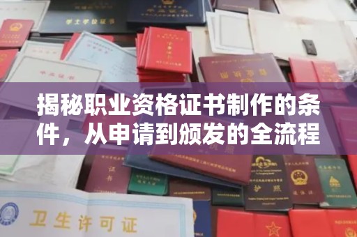 灵石揭秘职业资格证书制作的条件，从申请到颁发的全流程解析